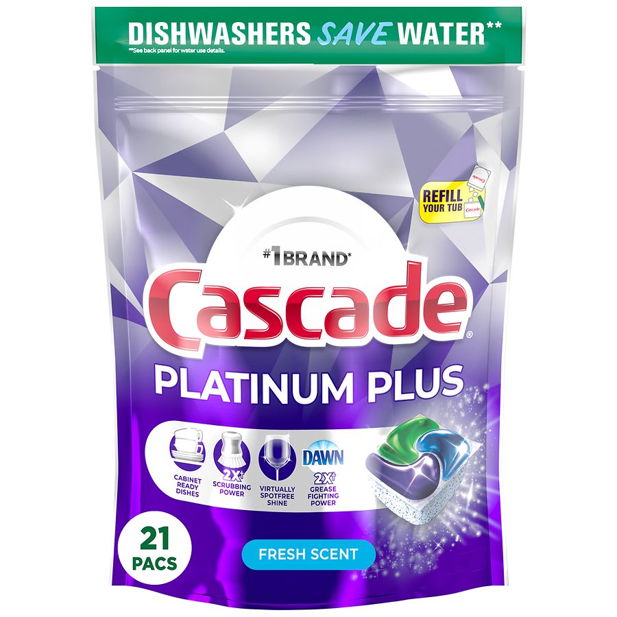 Cascade Platinum Plus Dishwasher Pods Fresh Walgreens