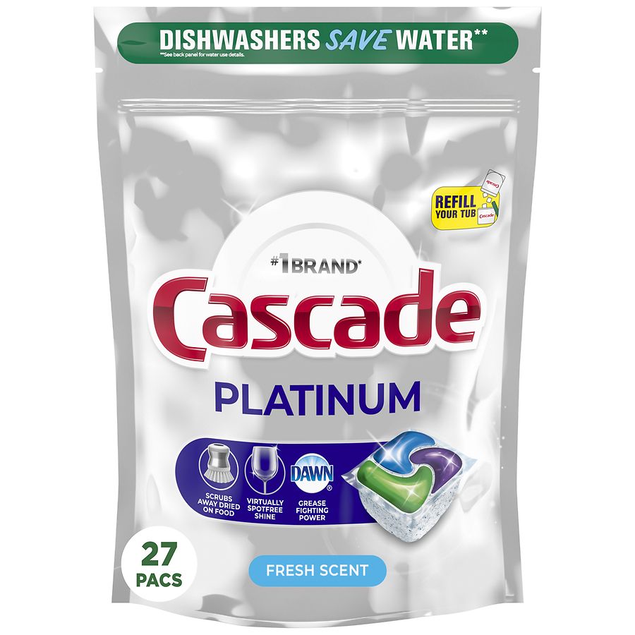 Cascade Platinum Dishwasher Pods Fresh Walgreens