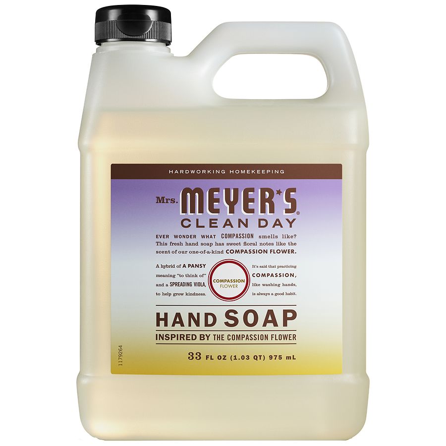 Mrs. Meyer's Clean Day Liquid Hand Soap Refill Compassion Flower ...