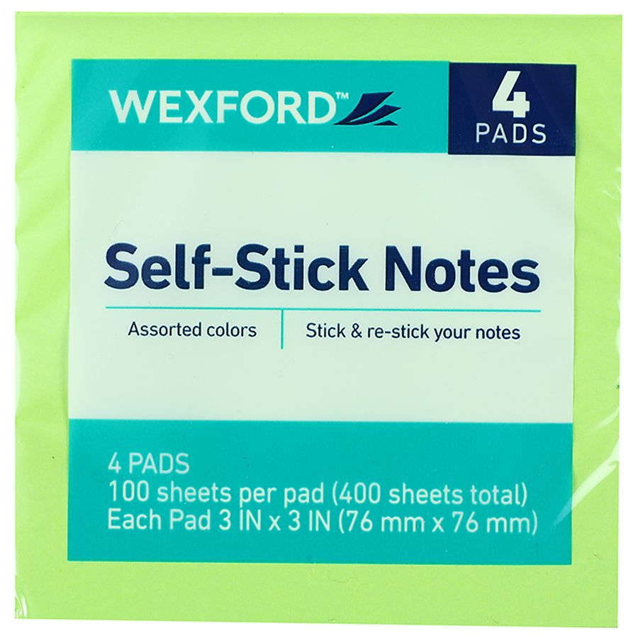 Wexford Sticky Notes 3x3x1.5 in