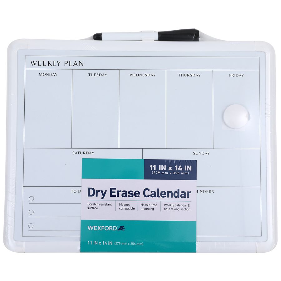 Wexford Dry Erase Weekly Calendar 14x11x0 6 in Walgreens Wexford Dry Erase Weekly Calendar 14x11x0 6 in Walgreens