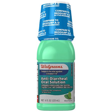 Walgreens Loperamide Hydrochloride Oral Solution, Anti-Diarrheal Medicine Mint
