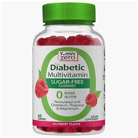 Yum-V's Diabetic Multi-Vitamin Sugar-Free Gummies Raspberry