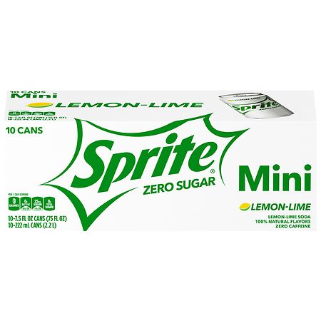 Sprite Zero Sugar Fridge Pack Cans Lemon-Lime - 7.5 fl oz x 10 pack