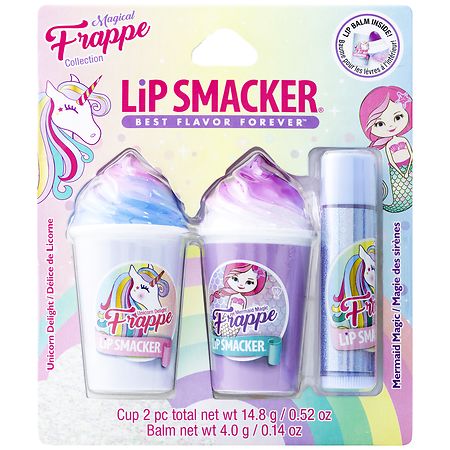 Lip Smacker Magical Frappe Collection Beverage Lip Balm Unicorn Delight /  Mermaid Magic
