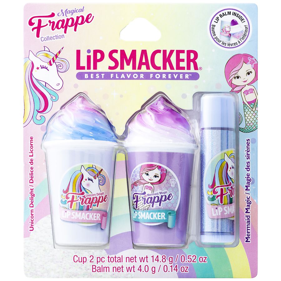 Lip Smacker Magical Frappe Collection Beverage Lip Balm Unicorn Delight / Mermaid Magic