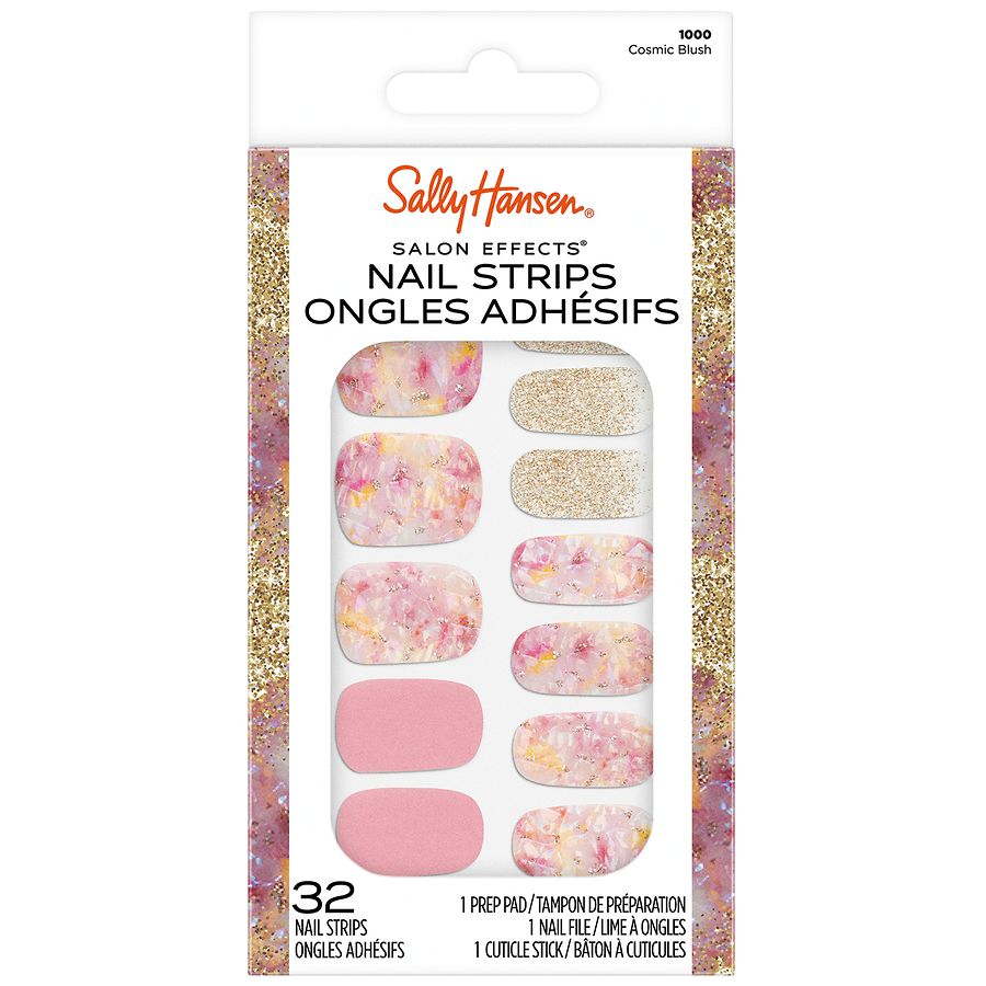 Sally Hansen Salon Effects Nail Strips, Cosmic Blush