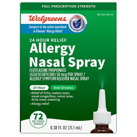 Walgreens 24 Hour Allergy Relief, Fluticasone Propionate Nasal Spray, Non-Drowsy