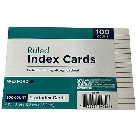 Wexford Ruled Index Cards 4X6