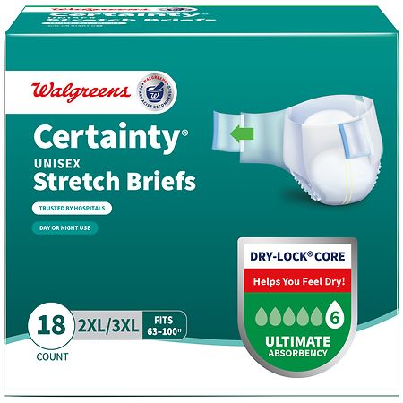 Walgreens Unisex Adjustable Incontinence Stretch Briefs with Tabs