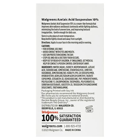 Walgreens Azelaic Acid Suspension 10%