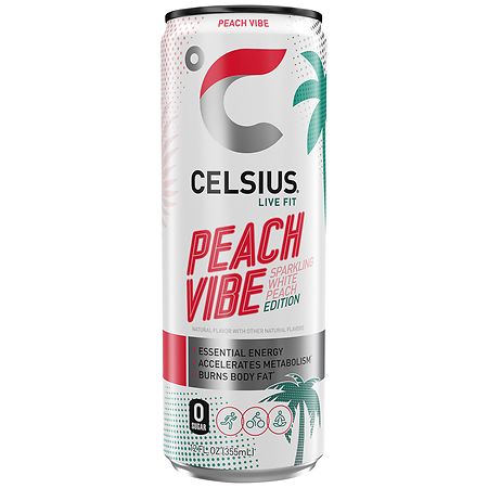 Celsius Live Fit Energy Drink Sparkling Peach Vibe