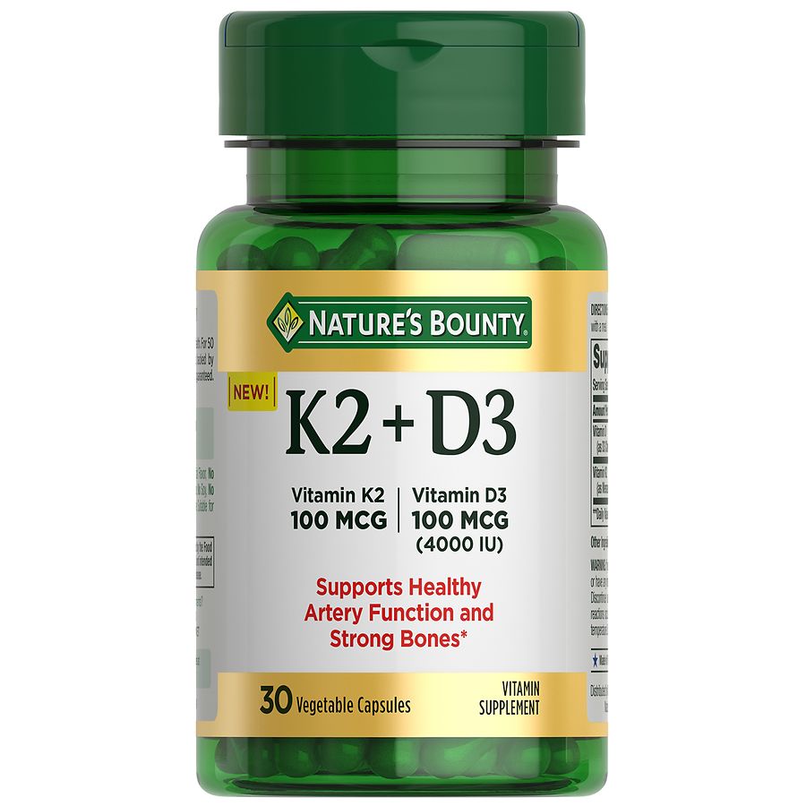 Nature's Bounty Vitamin K2 + D3 Supplement Walgreens