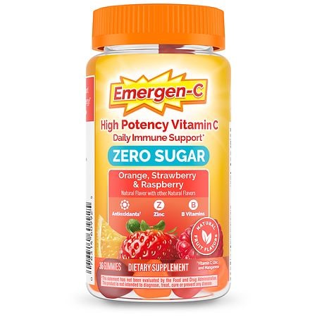 Emergen-C Zero Sugar Immune Support Adult Gummies Fruit