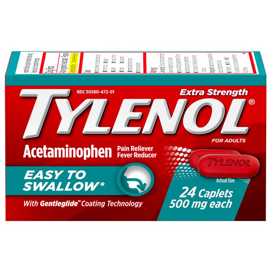 TYLENOL Extra Strength Easy To Swallow Caplets Walgreens