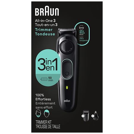 Braun Series 3 3430 All-In-One Style Kit Black / Vibrant Green