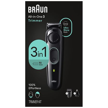 Braun Series 3 3430 All-In-One Style Kit Black /  Vibrant Green