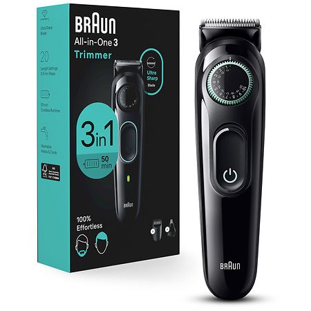 Braun Series 3 3430 All-In-One Style Kit Black / Vibrant Green
