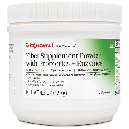 Walgreens Free & Pure Fiber Powder with Probiotics + Enzymes