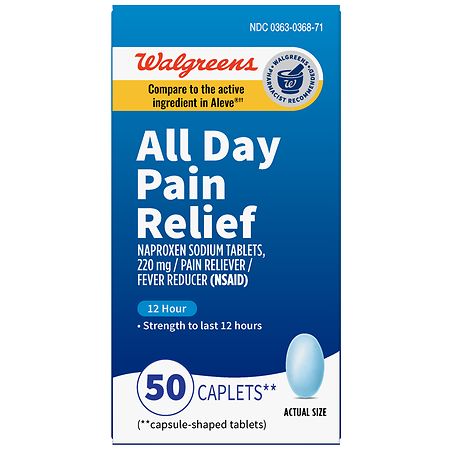 Walgreens All Day Pain Relief, Naproxen Sodium Tablets