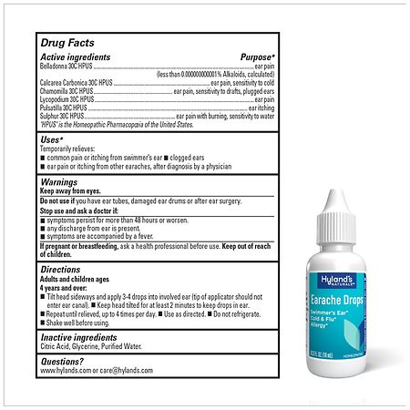 Hyland's Earache Pain/Clogging Relief
