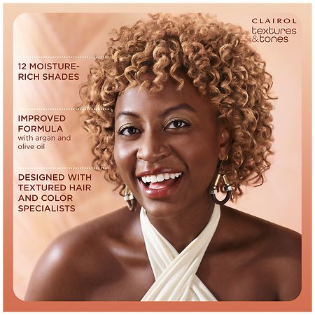 Clairol Textures Tones Permanent Hair Color, 1B Silken Black