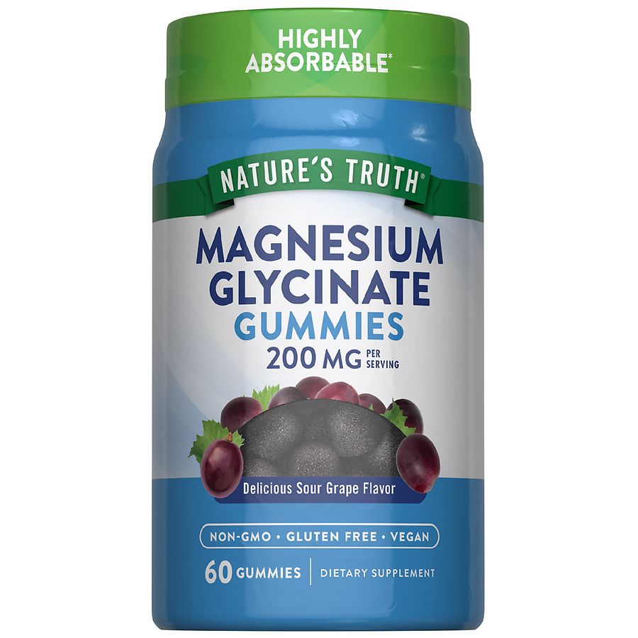 Nature's Truth Magnesium Glycinate Gummies Natural Sour Grape | Walgreens