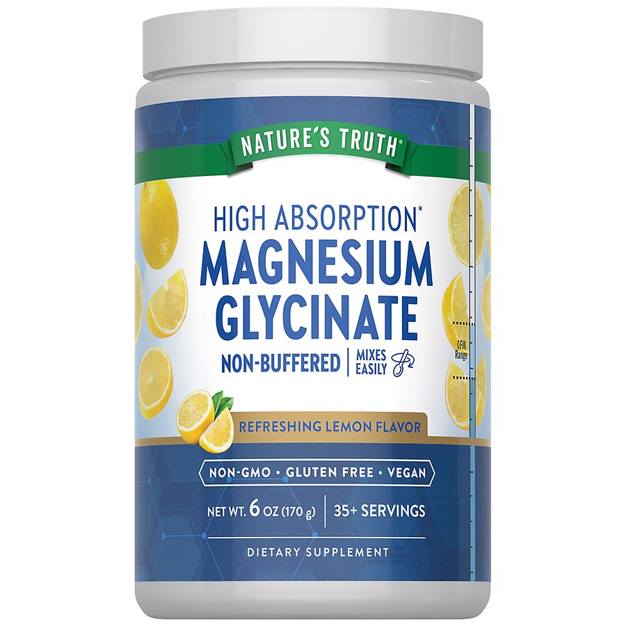 Nature's Truth NonBuffered Magnesium Glycinate Powder Walgreens