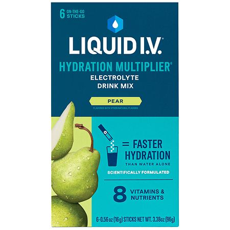 Liquid I.V. Hydration Multiplier Electrolyte Drink Mix Pear, 6ct