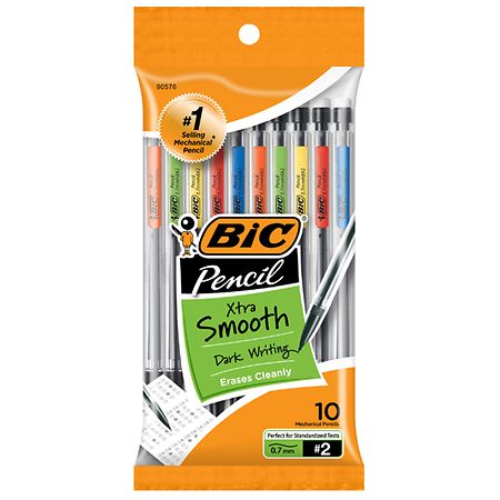 BIC Xtra-Smooth Mechanical Pencils  0.7mm Point  10-Count Pack  Mechanical Pencils for School