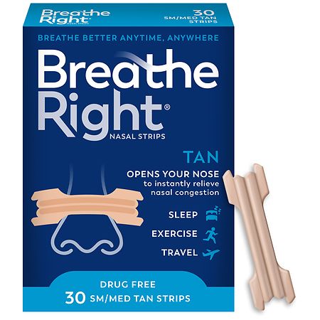 Breathe Right Nasal Strips Tan