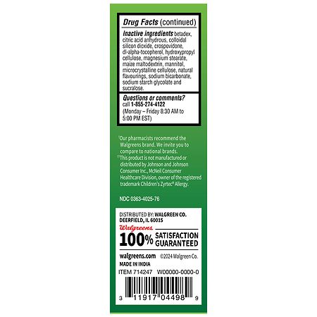 Walgreens Children's Allergy Relief Orally Disintegrating Tablets Orange