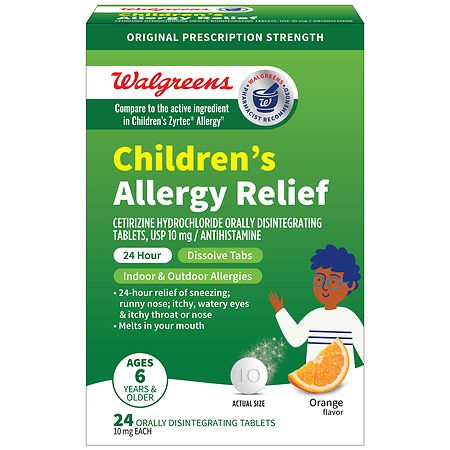 Walgreens Children's Allergy Relief Orally Disintegrating Tablets Orange