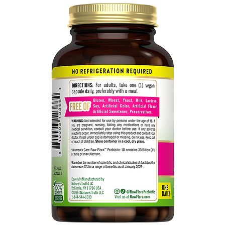 Nature's Truth Raw Flora 30 Billions Women's Probiotic