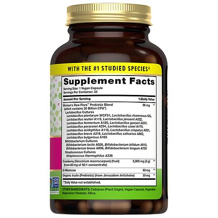 Nature's Truth Raw Flora 30 Billions Women's Probiotic