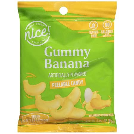 Nice! Gummy Banana Peelable Candy