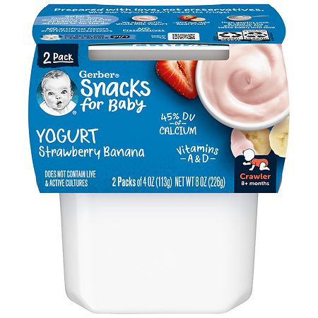 Gerber Snacks For Baby Yogurt Blends Strawberry Strawberry