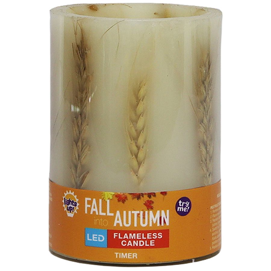 Festive Voice LED Wheat Candle | Walgreens