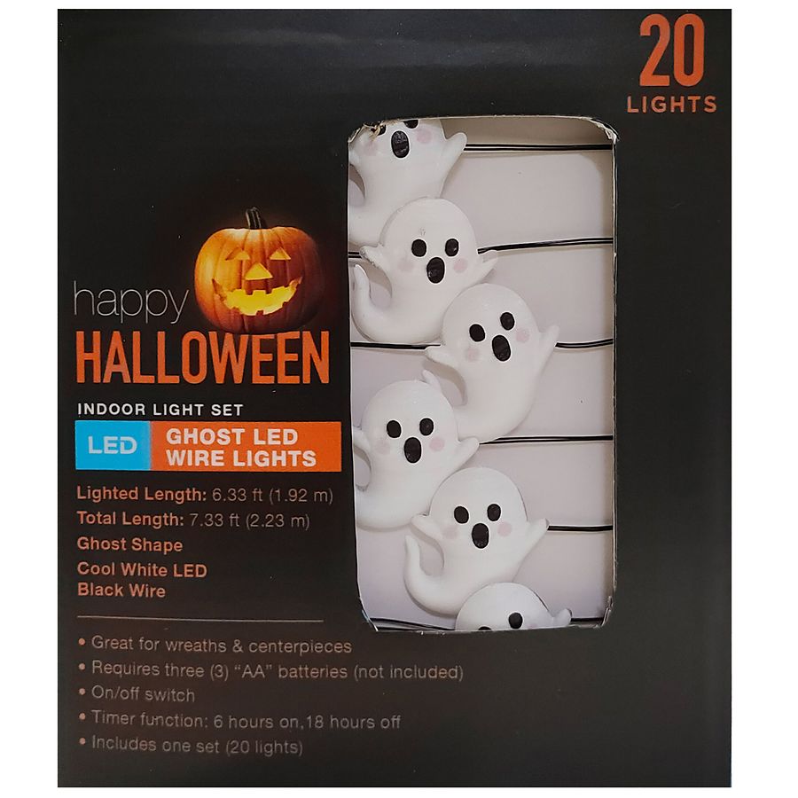 Festive Voice Happy Halloween Ghost LED Wire Lights Walgreens
