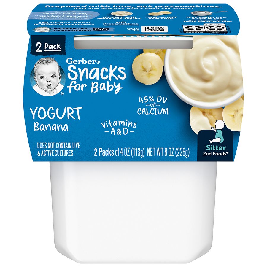 Gerber Snacks For Baby Yogurt Blends Banana | Walgreens