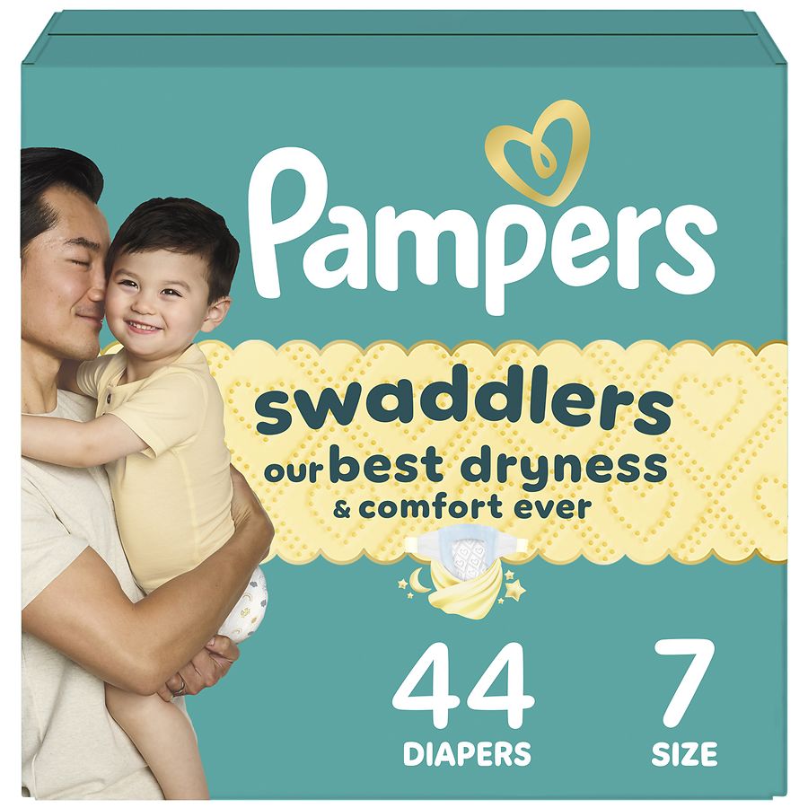 Pampers Swaddlers Diapers No Scent, Size 7 (26-50 lbs)