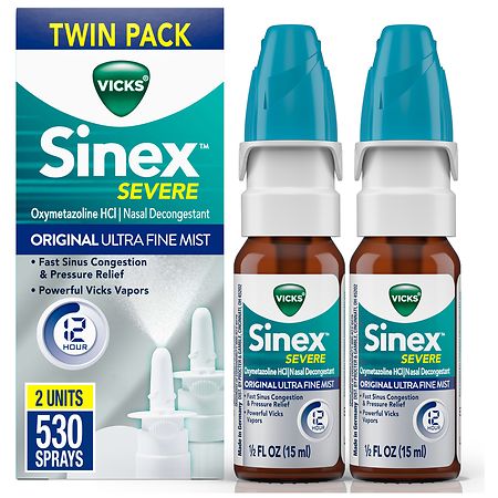 Vicks Sinex Severe Nasal Spray, Decongestant Medicine