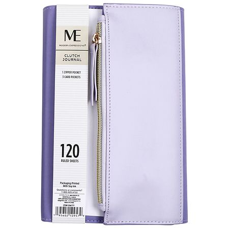Modern Expressions Clutch Journal 8.5 x 5.1 x 1.2 in Purple/Green