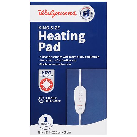 Walgreens Heating Pad Moist/ Dry 12" X 24" Blue