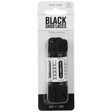 West Loop Boot Lace Black, Black