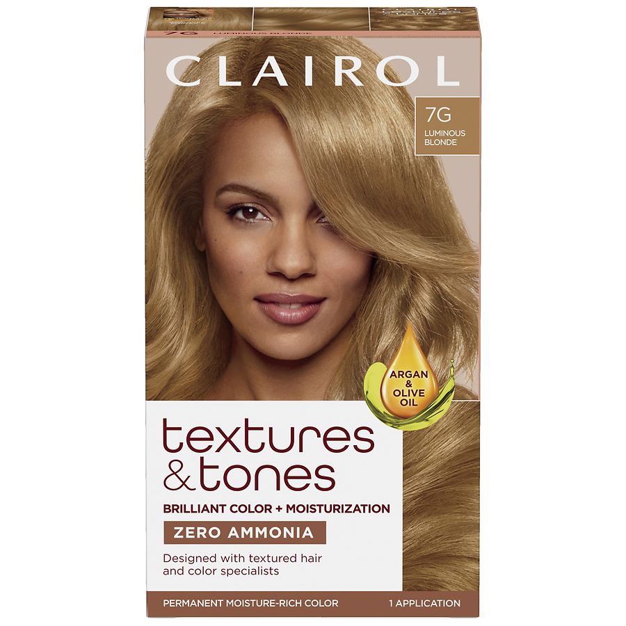 Clairol Textures & Tones Permanent Hair Dye, 7G Luminous Blonde Walgreens