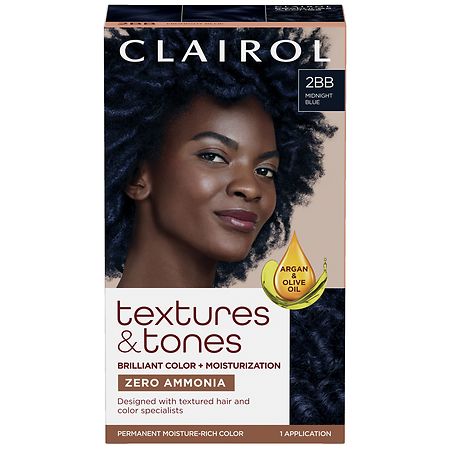 Clairol Textures & Tones Permanent Hair Dye 2BB Midnight Blue