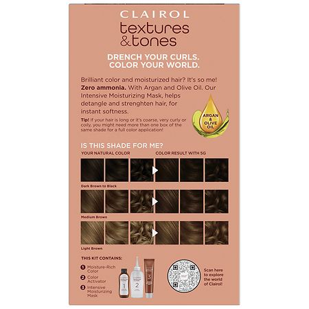 Clairol Textures & Tones Permanent Hair Dye, 5G Caramel Brown