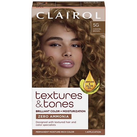 Clairol Textures & Tones Permanent Hair Dye 5G Caramel Brown