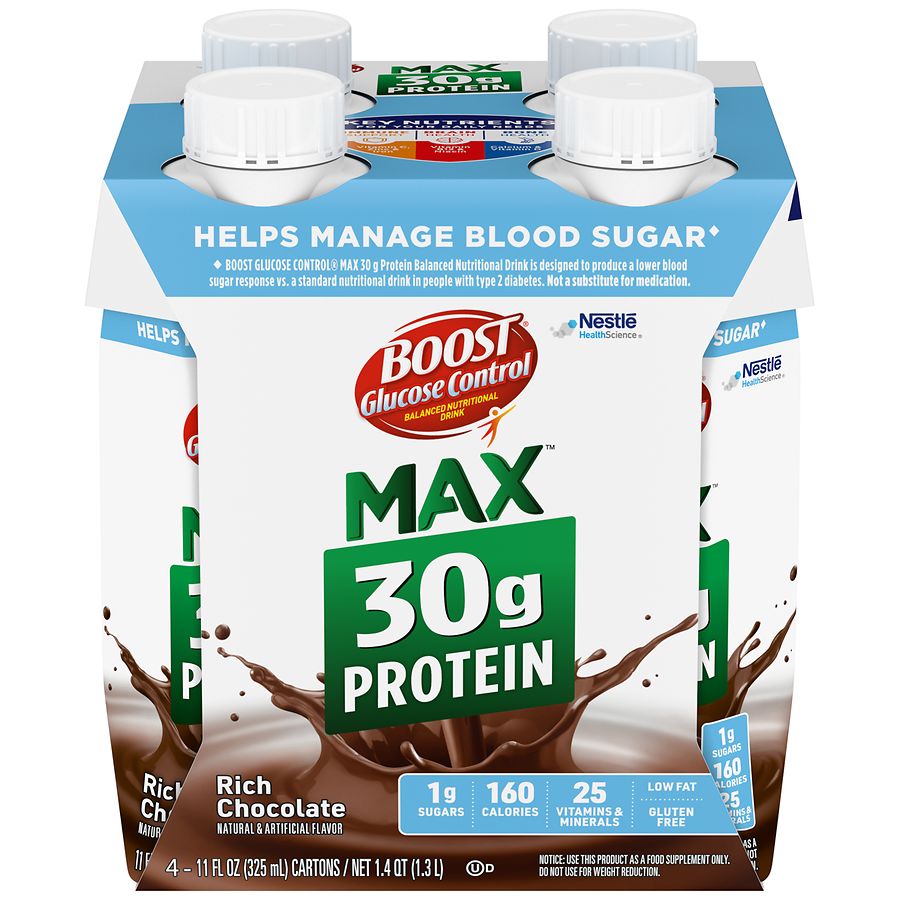 Boost glucose control max balanced nutritional drink rich chocolate